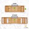 JumblWare Bamboo Bathtub Caddy, 43" x 9.8" x 1" Wooden Bath Tray with Handles & Extendable Sides
